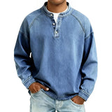 Laren - Vintage Button-down-Hemd mit Soft-Touch – Himmelblau