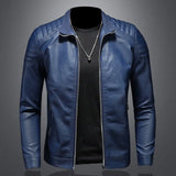 Auron™ Lederjacke Mit Premium-Finish Und Dominanter Ausstrahlung – Blau