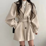 Damen Trenchcoat mit Gürtel | Elegante – Beige