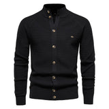 Ottmar | Exklusive Baumwoll-Cardigan – Schwarz