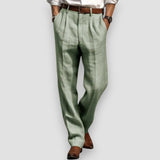 Alexei – Klassische Leinen Hose – Grün