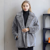 Edna Kunstfelljacke | Perfekt für den kommenden Winter – Grau