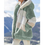 Damen Fleece Jacke | Mit Kapuze – Grün