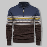 Alpina-pullover mit reißverschluss – Blau