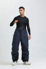 Unisex-Skihose mit Trägersystem | funktionale Winterausführung – Marineblau