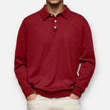 Aiden™ | Langarm-Polo – Rot