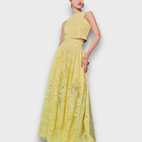 Lorina – Zweiteiler mit Cut-Out-Romantik – Gelb