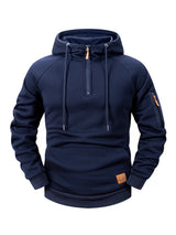 Mason – Sportive Zip-Hoodie – Marineblau