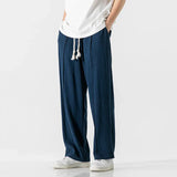 Ezra - Hose mit flexiblem Bund – Blau