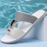 Arkon™ Sandalen Aus Geflochtenem Leder Mit Metalldetail Und Anatomischem Premium-Komfort – Weiß