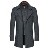 Philip - Trenchcoat für Herren mit wärmenden Kragen – Sterling Grau
