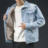 Jeansjacke mit dickem wollfutter - otto – Hellblau