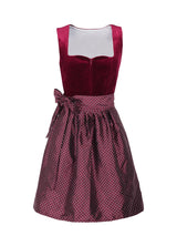 Damen Elegante Rot Oktoberfest Dirndl Kleid – Rot
