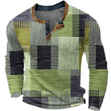 Farbenfrohes Herren-Langarmshirt – Grün