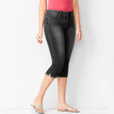 Sorelly™ Capri-Jeans Mit Schmaler Passform Und Dezentem Schlitzsaum – Schwarz