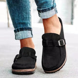 Schwarze Leder-Loafer für Damen – Schwarz