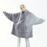 Oversize Hoodie Damen Kuschelpullover | Weich & Lässig – Grau