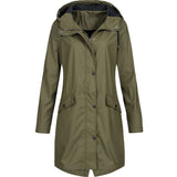 Regenjacke Damen Übergangsjacke | Figurbetont & Atmungsaktiv – Dunkelgrün