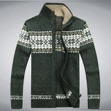 Thomas | Zip-Up Vintage Cardigan – Grün