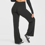 Neria | Gerade Yoga Hose – Mitternachtsschwarz