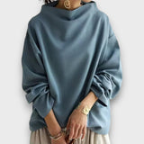 Gavrielle – Pullover mit hohem Kragen – Blau