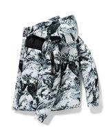 Camouflage-winterjacke für herren – warm, stylisch und perfekt für kalte tage – Weiß Schwarz