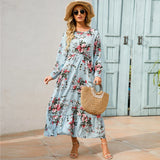Sara | Bohemian Maxi Dress – Hellblau