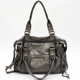 Vintage Vegan Schultertasche – Elegante Damen Crossbody Bag aus Eco-Leder – ZINN