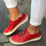 Mateo - Slipper mit Perforierungen – Rot