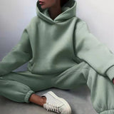 Betta – Baumwoll-Hoodie und Jogginghose – Grün