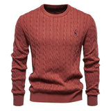 Falkner | Strickmodern Herrenpullover – Rot