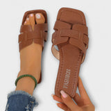 Darelle – Flache Sandalen mit leichter Eleganz – Braun