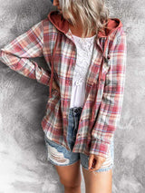 Becky - Lässiger Stil Hoodie – Rot