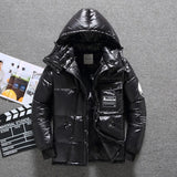 Herren Daunen Jacke Mit Kapuze | Winter – Schwarz