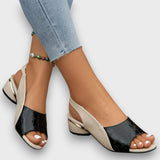 Davinya – Elegante Sandalen mit Kroko-Optik – Schwarz