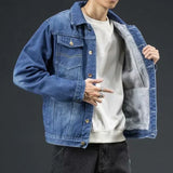 Jeansjacke mit dickem wollfutter - otto – Dunkelblau