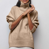 Avery™ - Pullover mit hohem Kragen – Beige