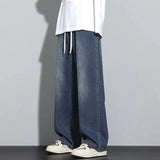 Herren Baggy Jeans | Verstellbarer Kordelzug – Blau 2