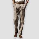 Alexei – Klassische Leinen Hose – Khaki