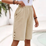 Valentina | Lässige Passform Shorts – Khaki