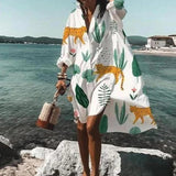Ysolde - Stilvolles, bequemes Sommerkleid – Panther-Print