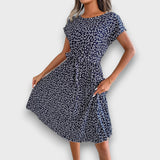 Florienne – Faltenkleid mit verspieltem Charme – Royalblau
