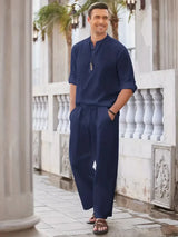 Elias - Outfit-Set mit Kragen – Marineblau