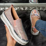 Noctaria – Schillernde Slip-on-Sneaker – Rosa