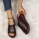 Kara | Gepolstert Schnalle Sandalen – Braun