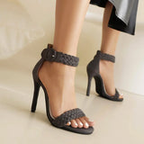 Sienna | Knöchelriemen Gepolstert Sandalen – Grau