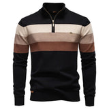 Neuhaus - Stilvoller Pullover mit Stehkragen – Schwarz/Khaki