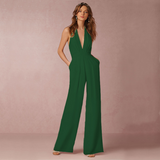 Mette | Everyday-Jumpsuit mit Weitem Bein – Grün