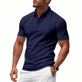 Dalmor™-Polohemd mit Schmaler Passform und Minimalistischem Stil – Dunkelblau