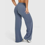 Neria | Gerade Yoga Hose – Blaugrau